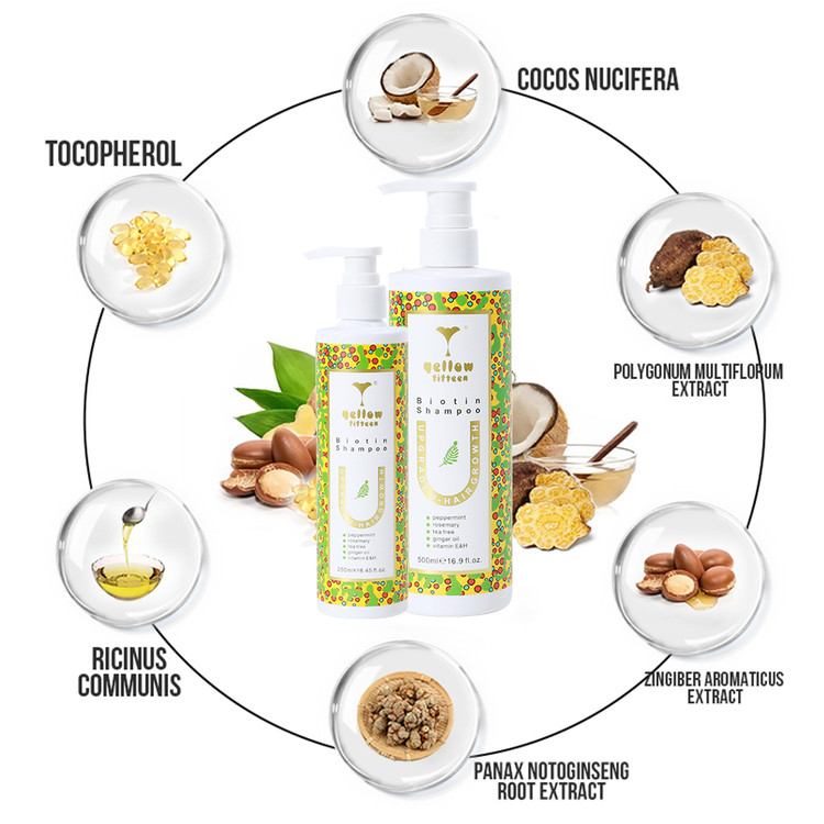 Otto Kaunis Yellow Fifteen Hair Growth Biotin Shampoo